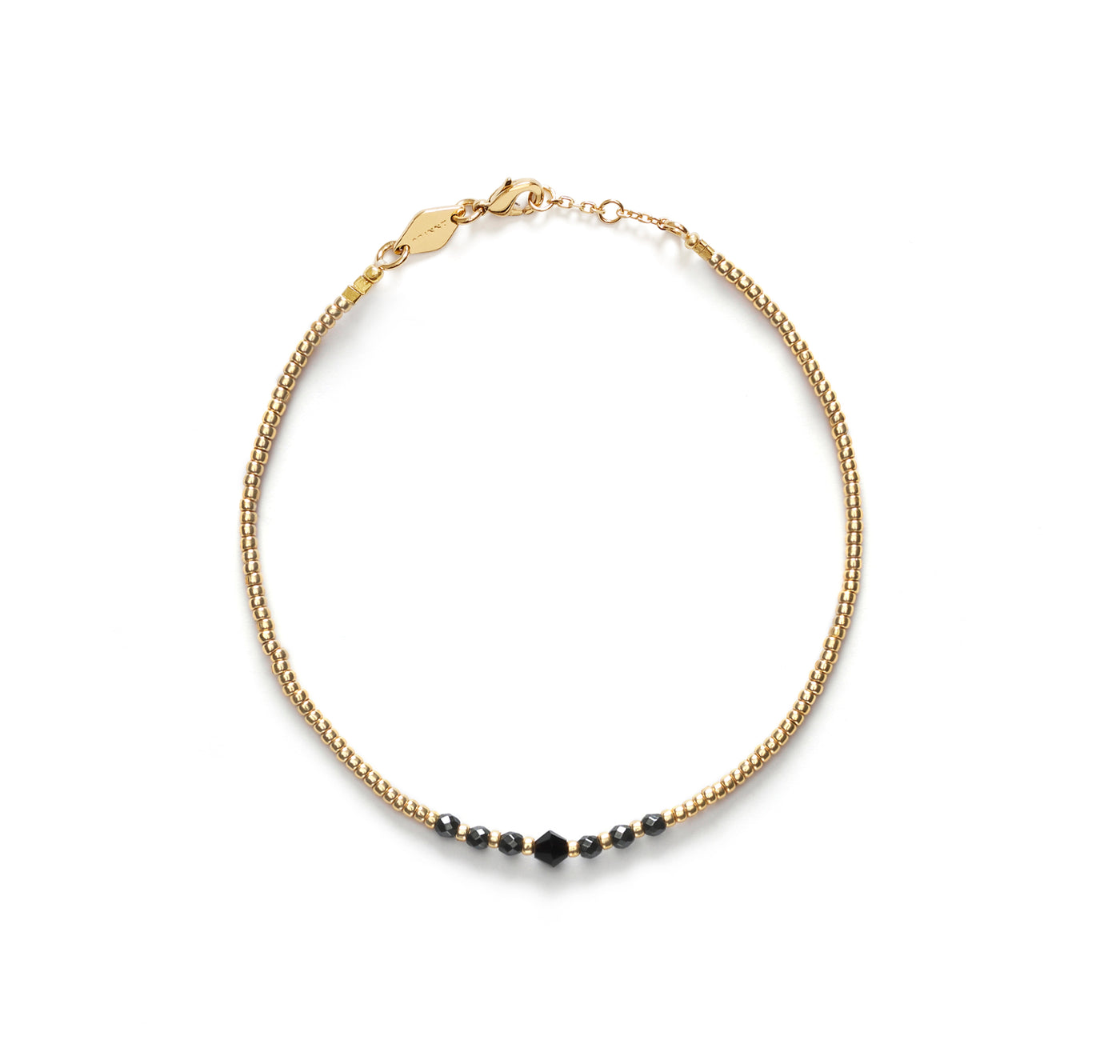 Bead & Gem Bracelet Black