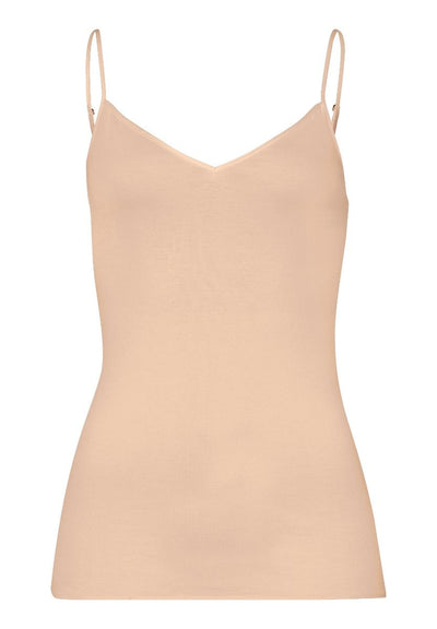 V-hals Camisole, Cotton Seamless, beige