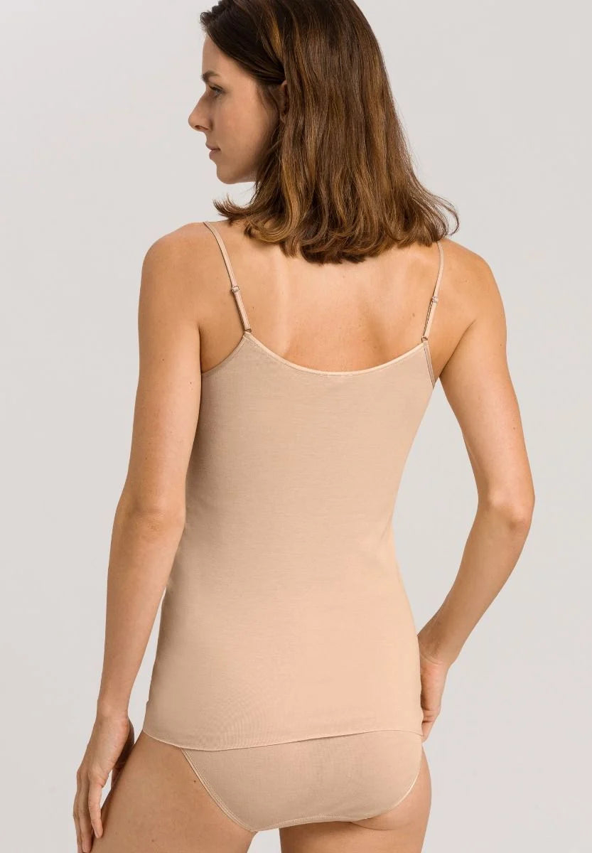 V-hals Camisole, Cotton Seamless, beige