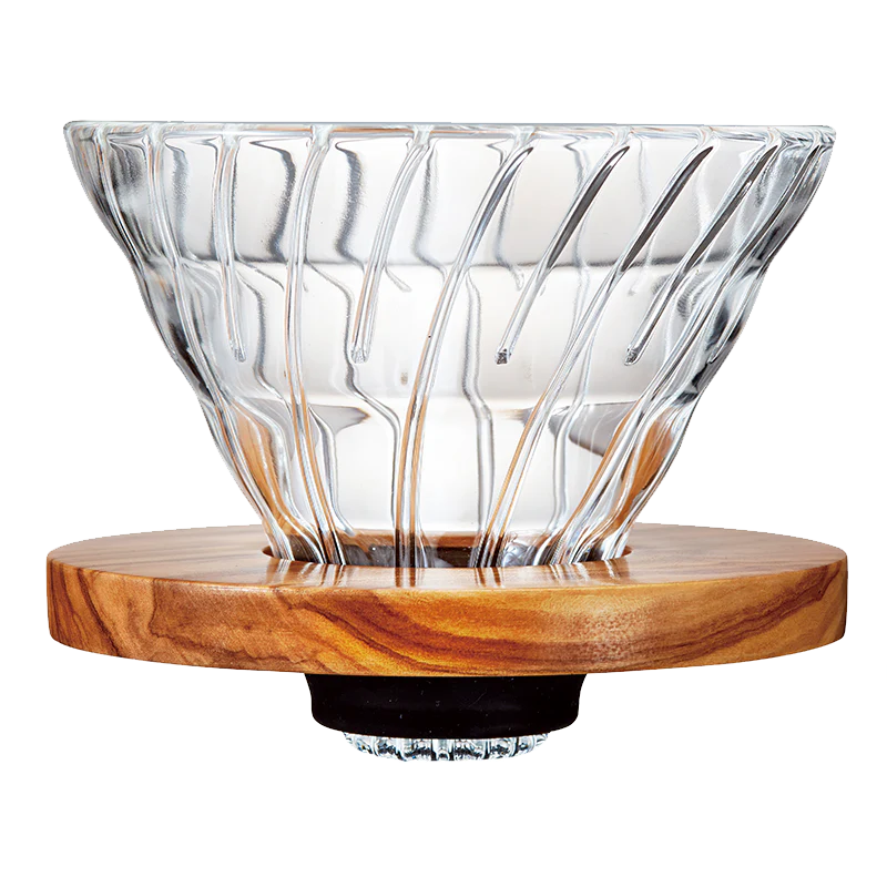 V60 glas kaffedrypper, oliventræ 02