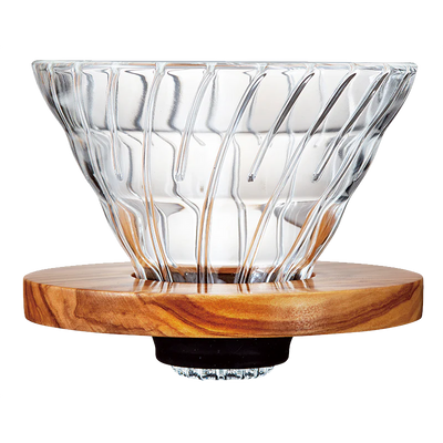 V60 glas kaffedrypper, oliventræ 02