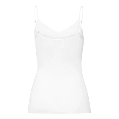 V-hals Camisole, Cotton Seamless, hvid