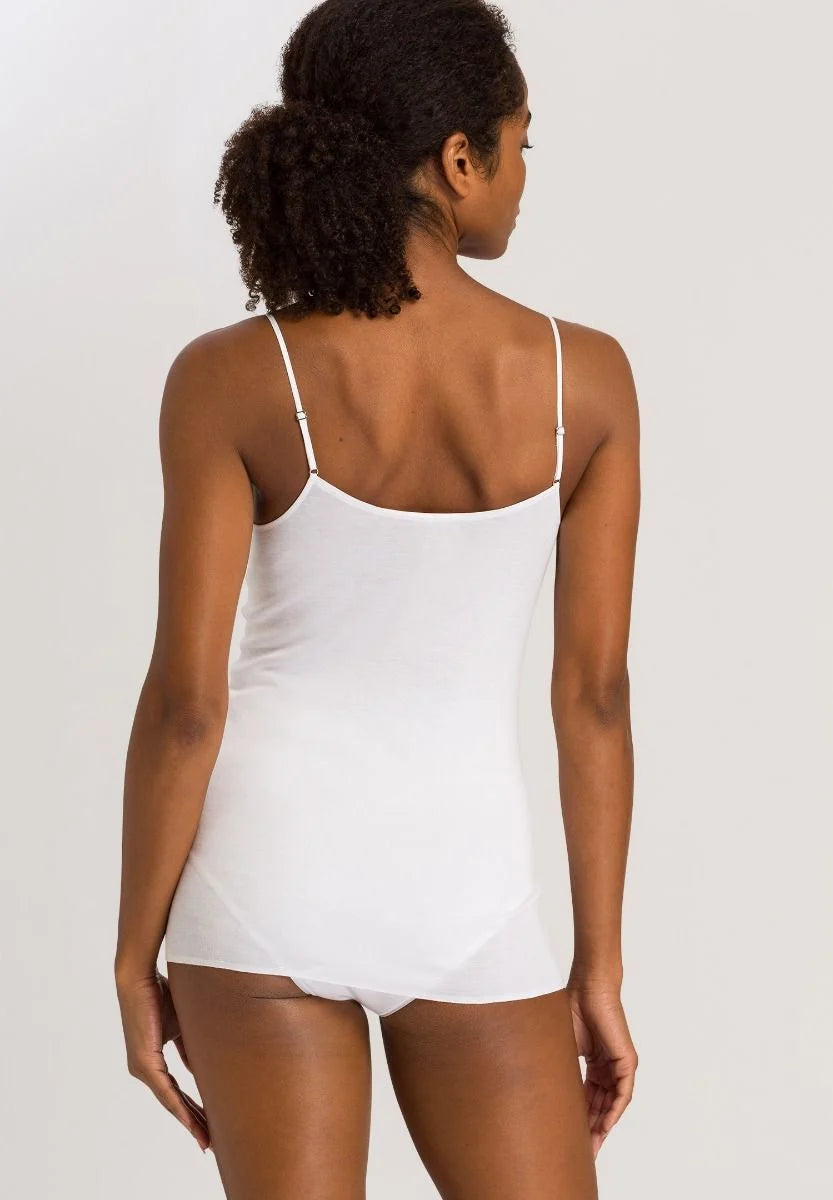 V-hals Camisole, Cotton Seamless, hvid