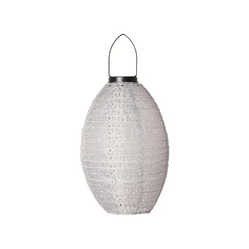 Lanterne, oval 32X22cm, grå
